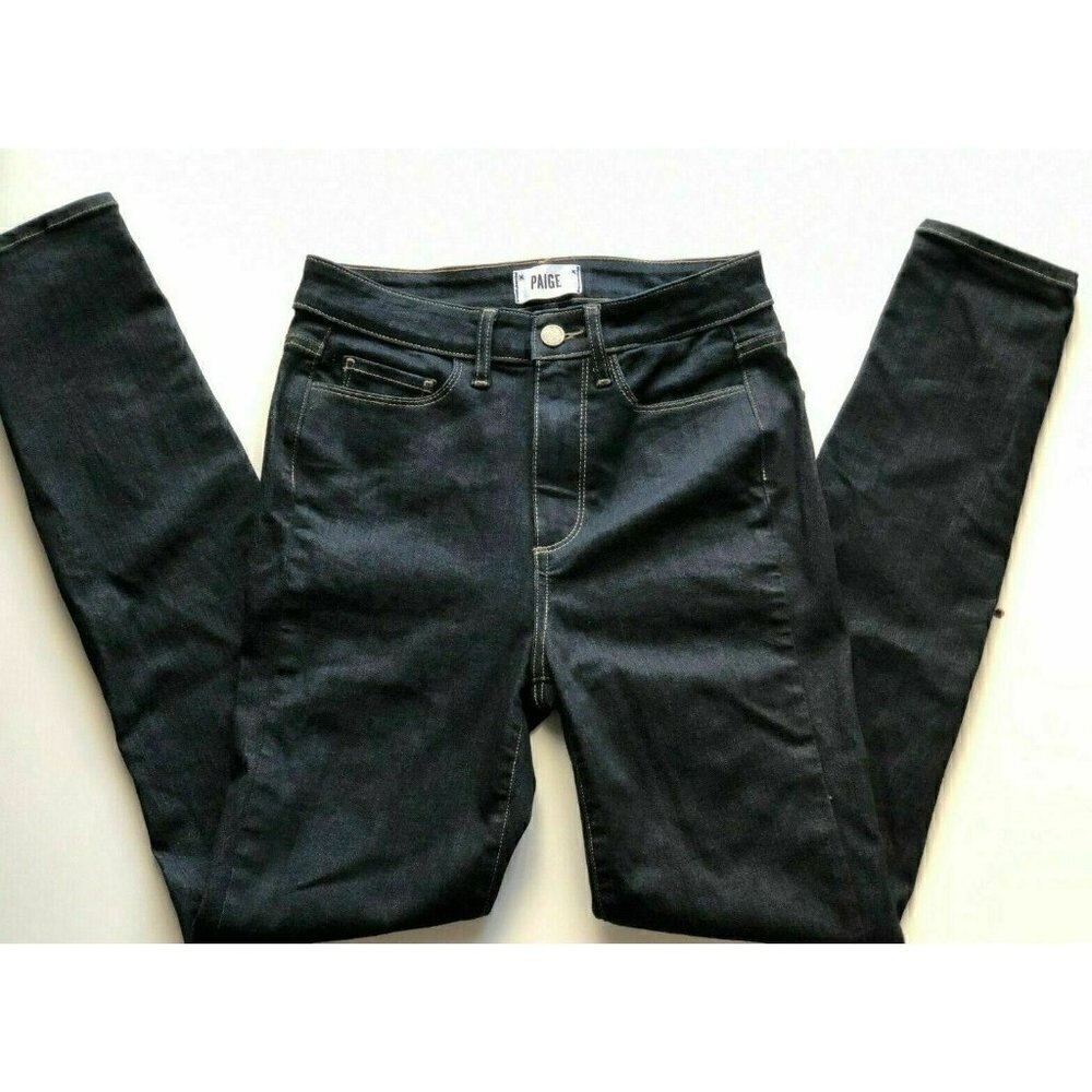 Paige Womens Dark Wash Slim Skinny Jeans 27 - Picture 7 of 11